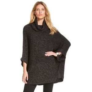 Merona poncho sweater gray cowl neck pullover